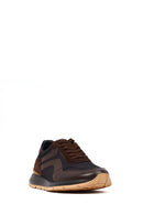 Erkek Siyah Bağcıklı Deri Sneaker | Derimod