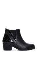 Women's Black Leather Heeled Boots | Derimod