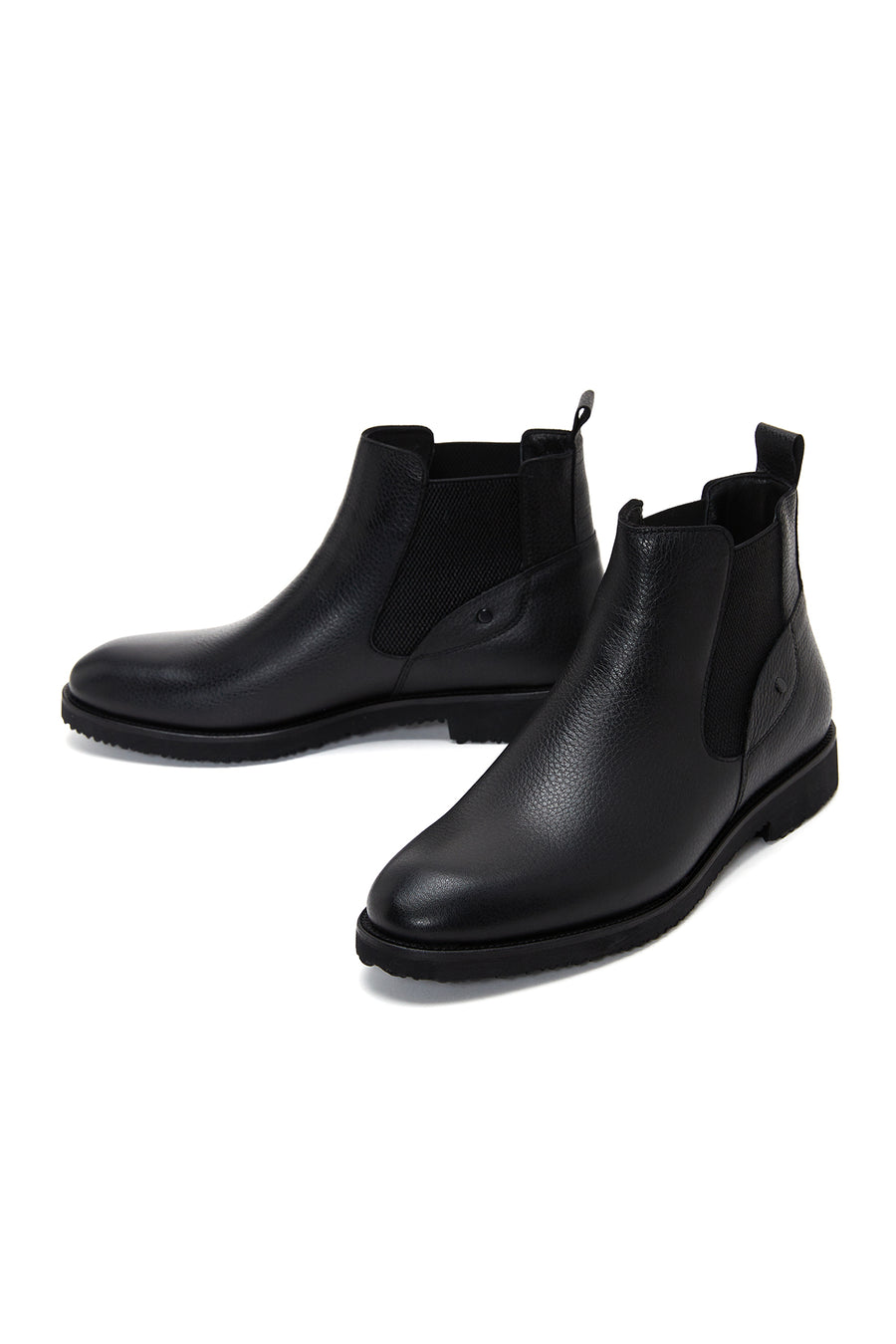 Men's Black Leather Chelsea Boots