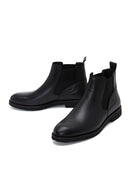 Men's Black Leather Chelsea Boots | Derimod