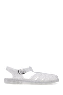 Women's White Transparent Jelly Flat Sandals | Derimod