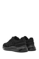 Men's Black Lace-Up Nubuck Leather Sneakers | Derimod