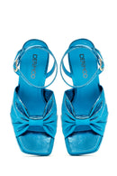 Women's Blue Platform Heeled Sandals | Derimod