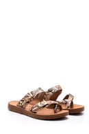 Women's Snakeskin Patterned Slippers | Derimod