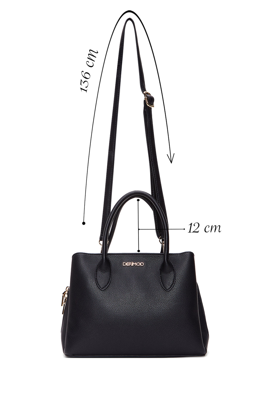 Woman Black Long Strap Classic Shoulder Bag