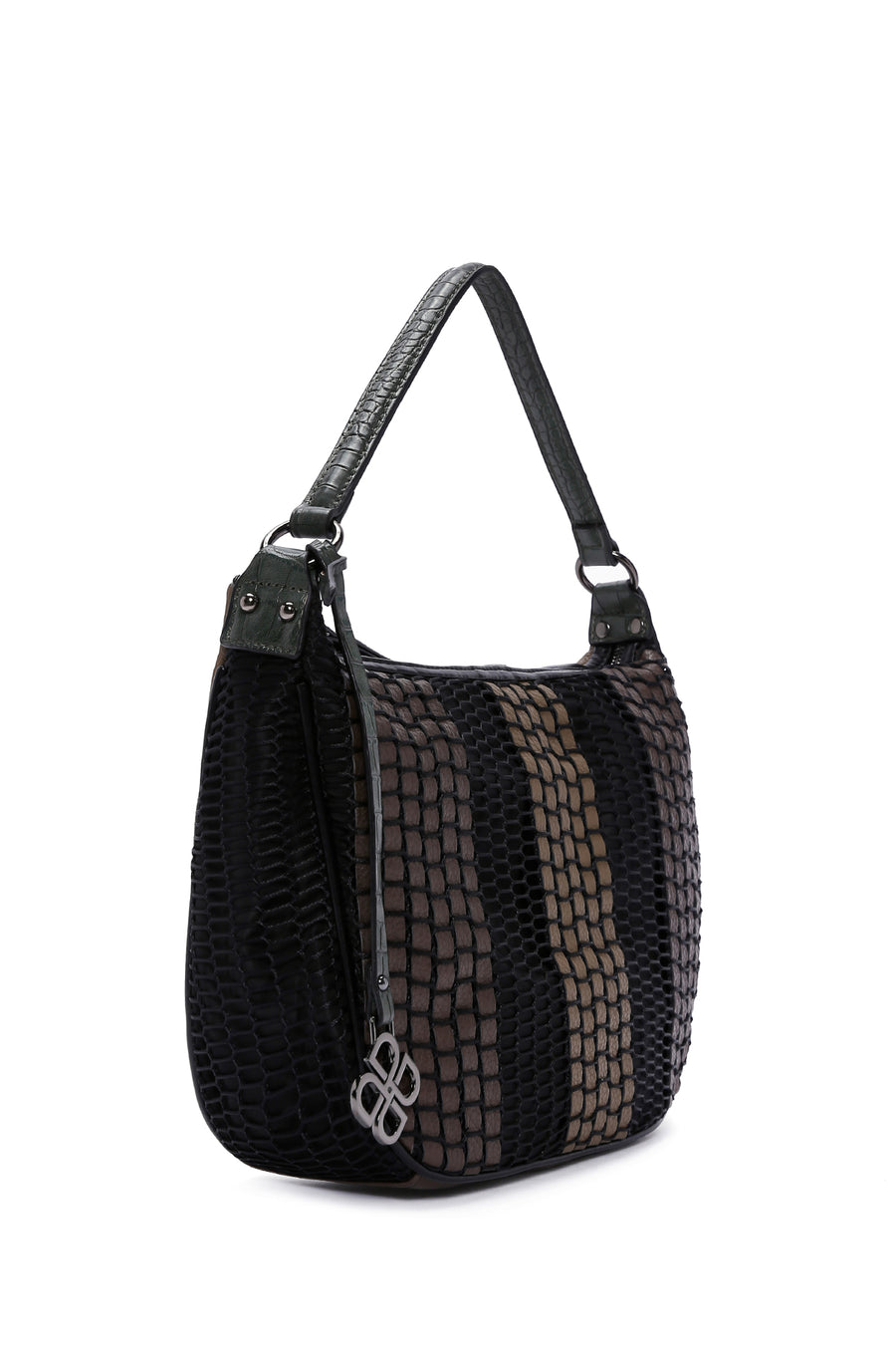 Women's Black Copper Long Strap Shoulder Bag