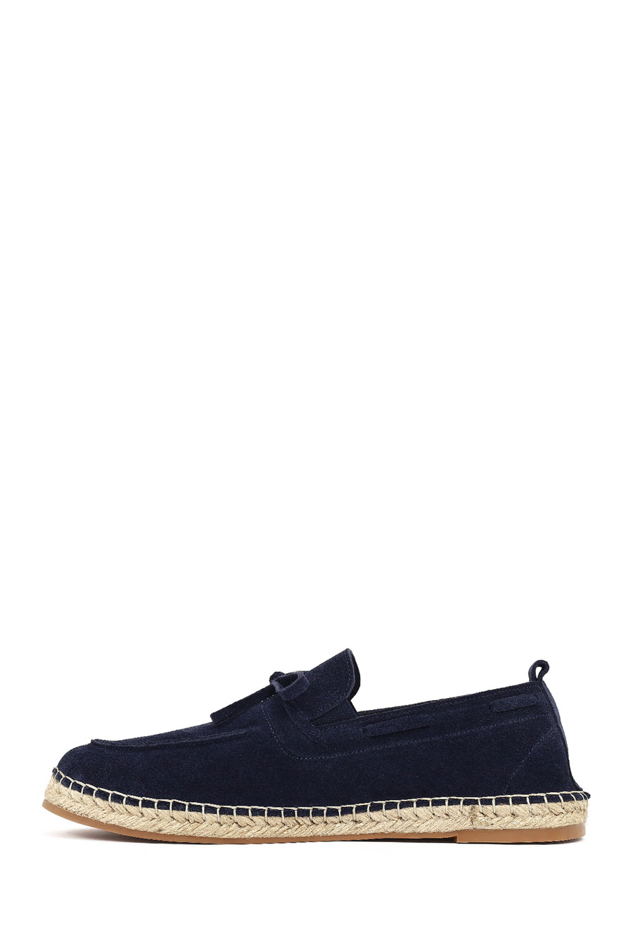 Men's Navy Blue Suede Leather Espadrille