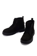 Men's Black Casual Nubuck Leather Boots | Derimod