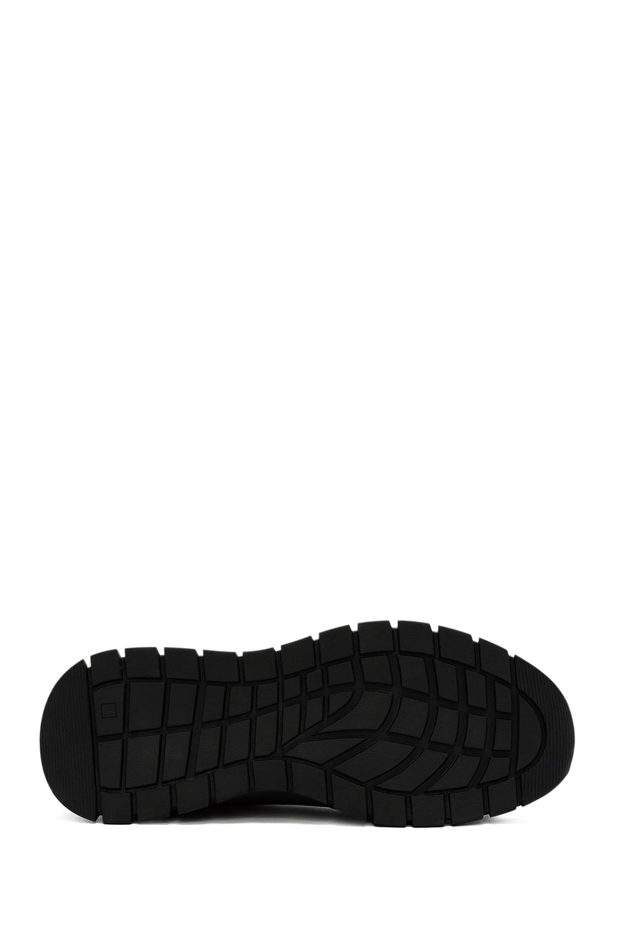 Erkek Siyah Bağcıklı Deri Casual Sneaker