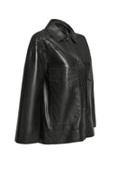 Jennifer Women's Black Leather Jacket | Derimod