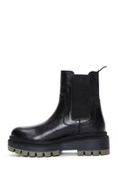 Women's Black Leather Thick Soled Chelsea Boots | Derimod