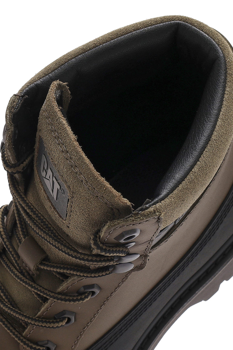 Caterpillar Men's Green Colorado Galosh WP Lace-Up Leather Combat Boots