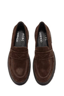 ACBC x Derimod Men's Brown Suede Leather Masculine Loafer | Derimod