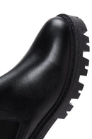 Women's Black Leather Chelsea Boots | Derimod