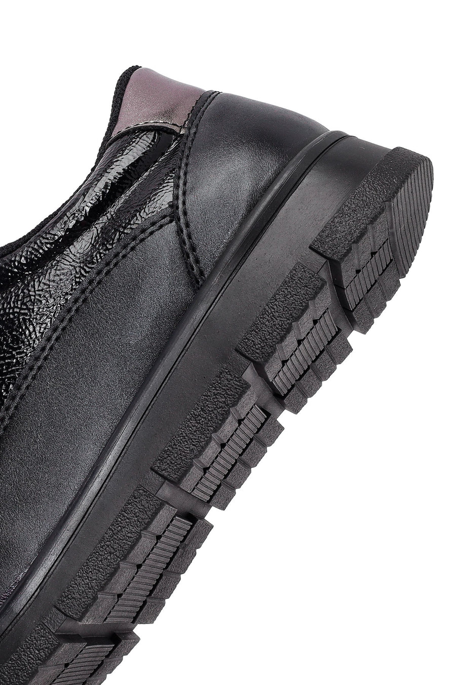 Women's Black Lace-Up Sneaker