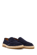Men's Navy Blue Suede Leather Casual Loafer | Derimod