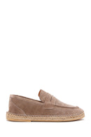 Men's Mink Suede Leather Espadrille | Derimod