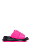 Women's Pink Thick Soled Slippers | Derimod