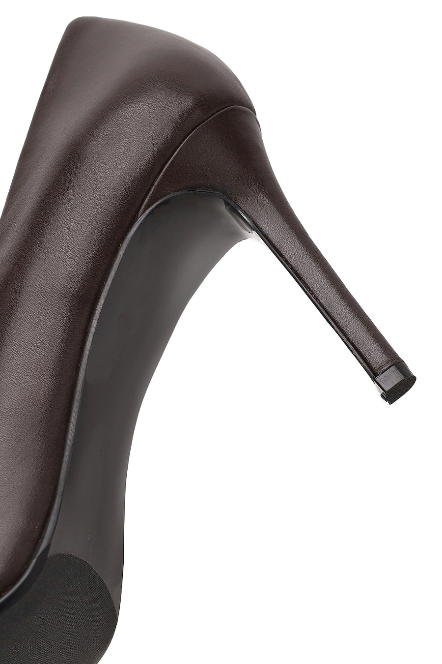 Woman Brown Thin-heeled Leather Stiletto