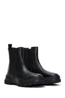 Women's Black Leather Chelsea Boots | Derimod