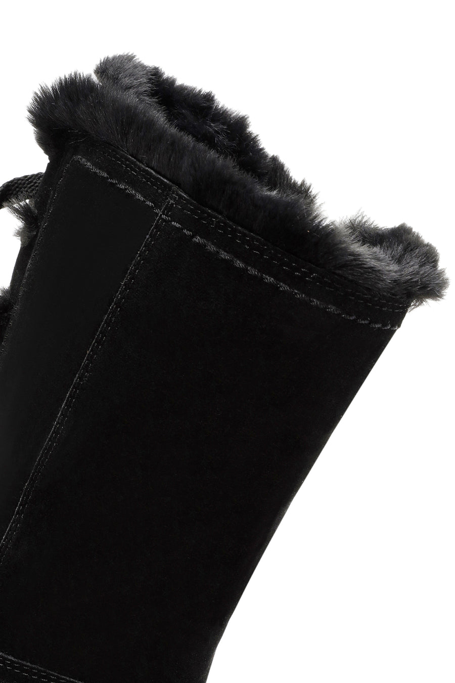 Women's Black Zippered Suede Boots