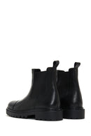 Men's Black Leather Casual Chelsea Boots | Derimod