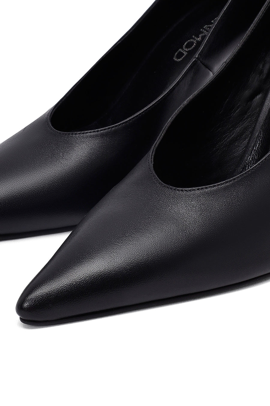 Kadın Siyah İnce Topuklu Deri Stiletto
