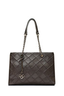 Women's Brown Long Strap Printed Shoulder Bag | Derimod