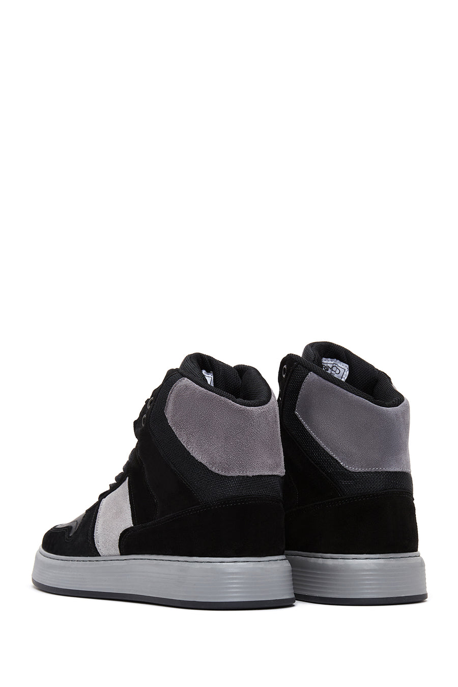 Men's Black Leather High Top Sneaker