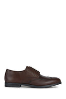 Geox Men's Brown Decio Laced Leather Classic Shoes | Derimod