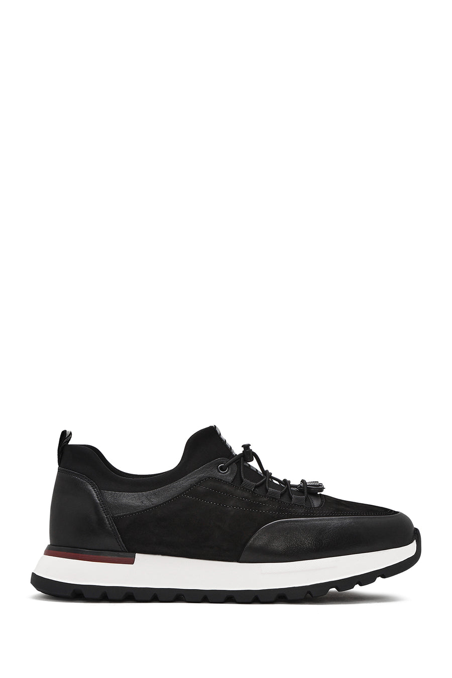 Men's Black Lace-up Leather Sneaker 25SFD641114 | Derimod