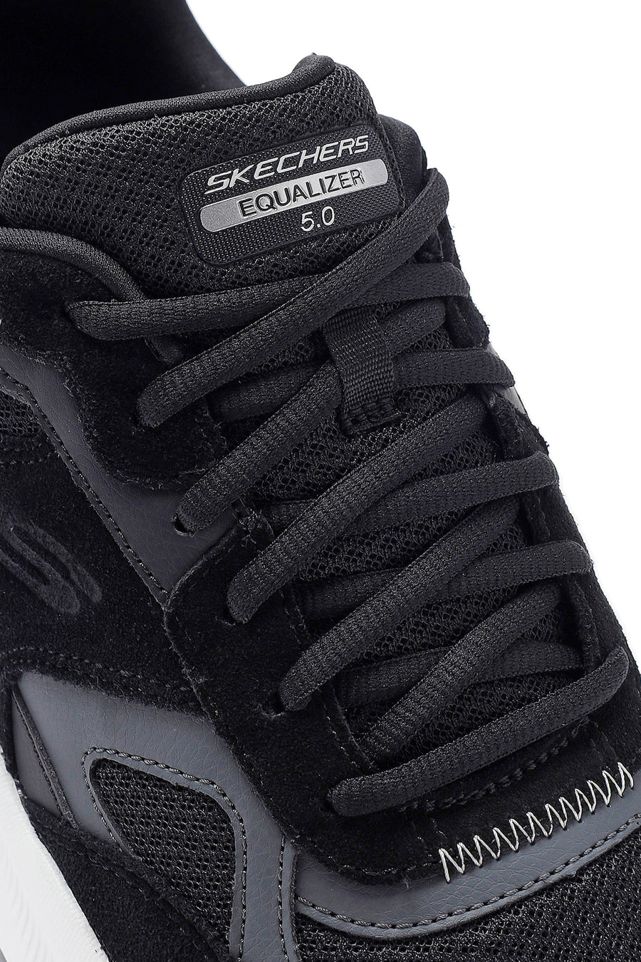Skechers Erkek Siyah Equalizer Bağcıklı Kalın Tabanlı Sneaker