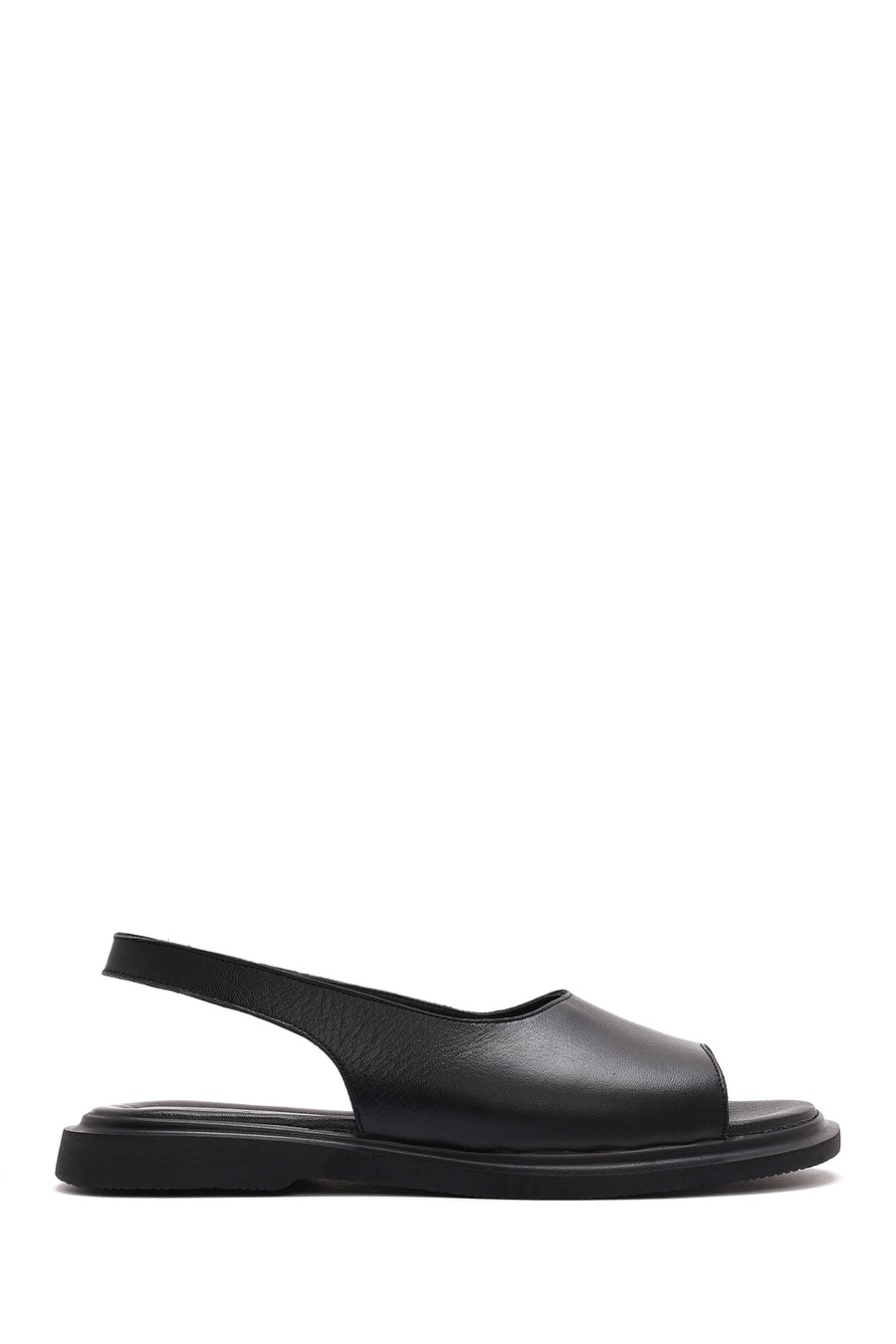 Women's Black Leather Sandals 25SFD363218 | Derimod