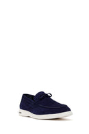 Erkek Lacivert Süet Deri Casual Loafer | Derimod