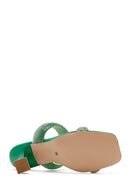 Women's Green Stone Heeled Slippers | Derimod