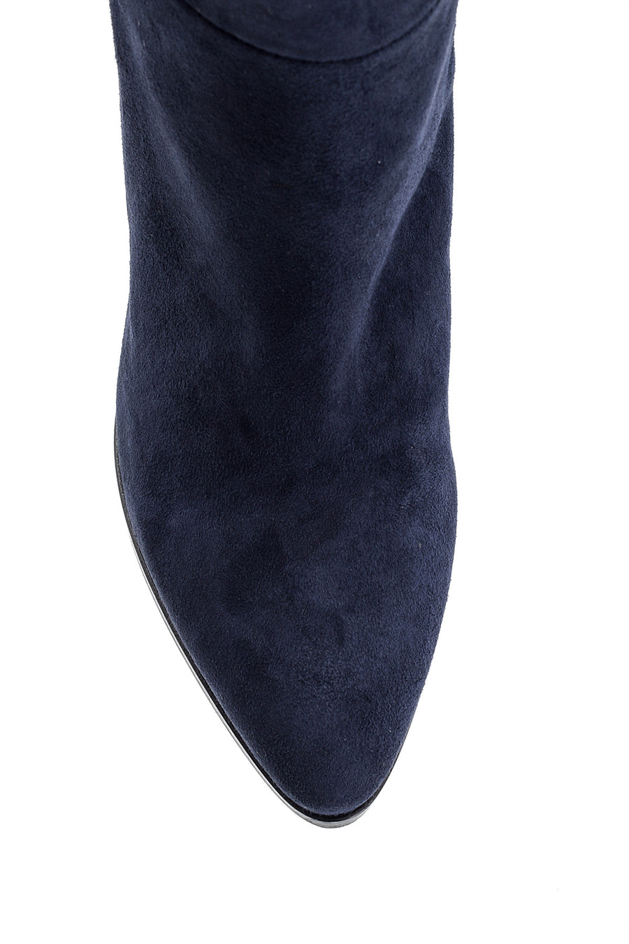 Women's Heel Detailed Suede Leather Boots