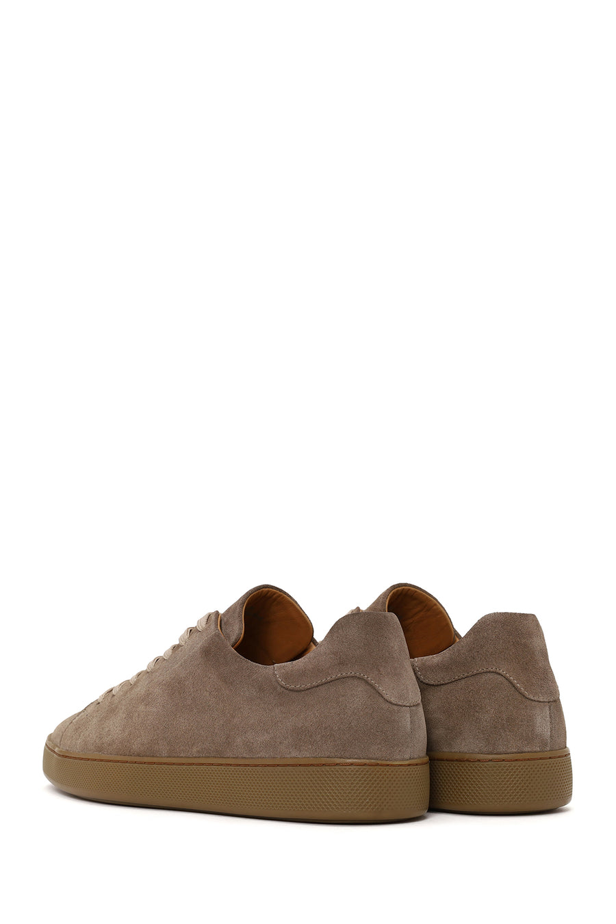 Male Beige Lace-up Suede Leather Sneaker
