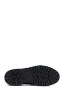 Derimod Gritti Woman Black Leather Masculine Loafer | Derimod