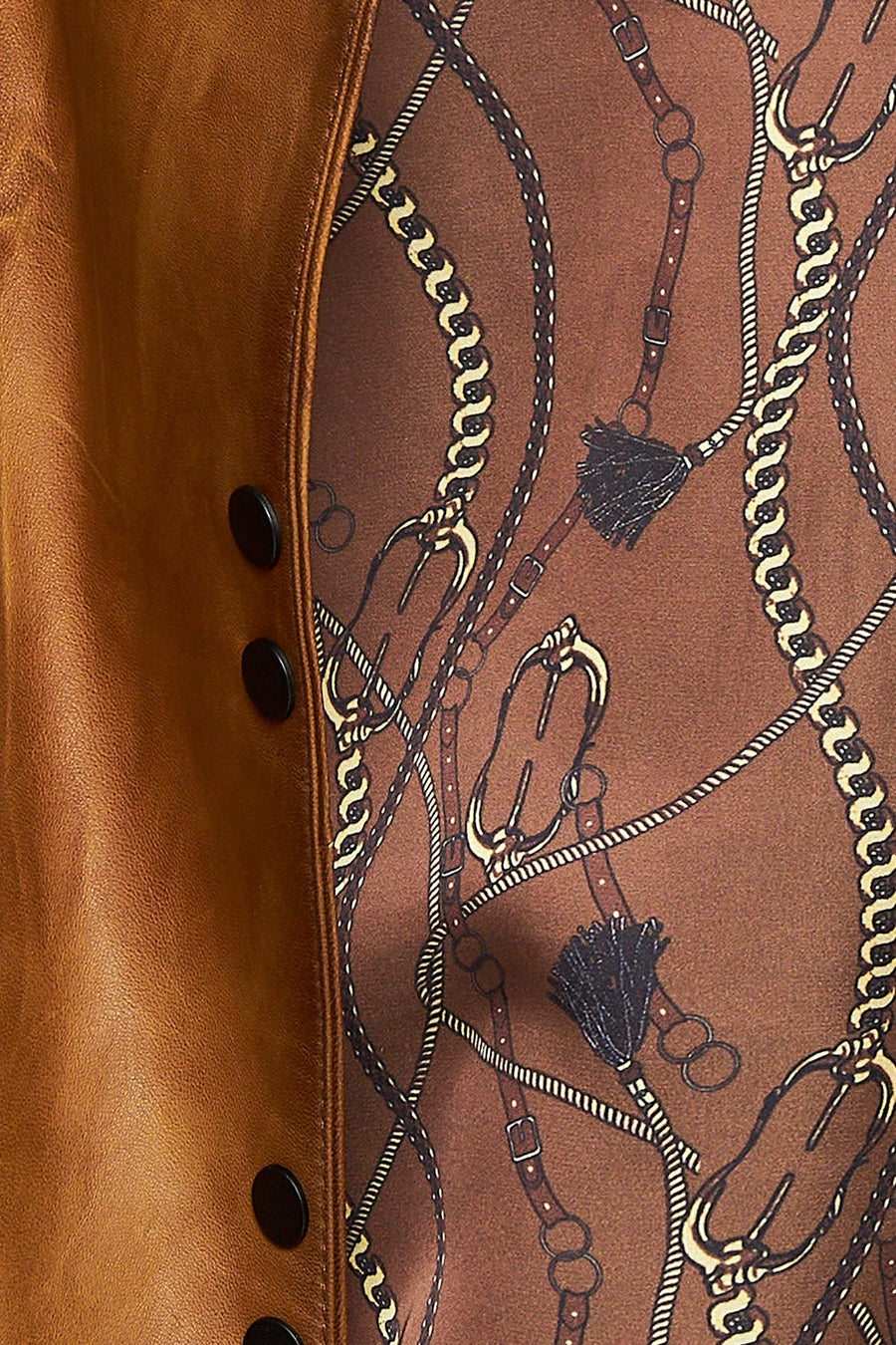 Lopez Women's Brown Mandarin Collar Leather Jacket