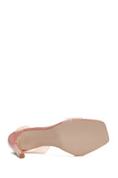 Women's Powder Transparent Heeled Sandals | Derimod