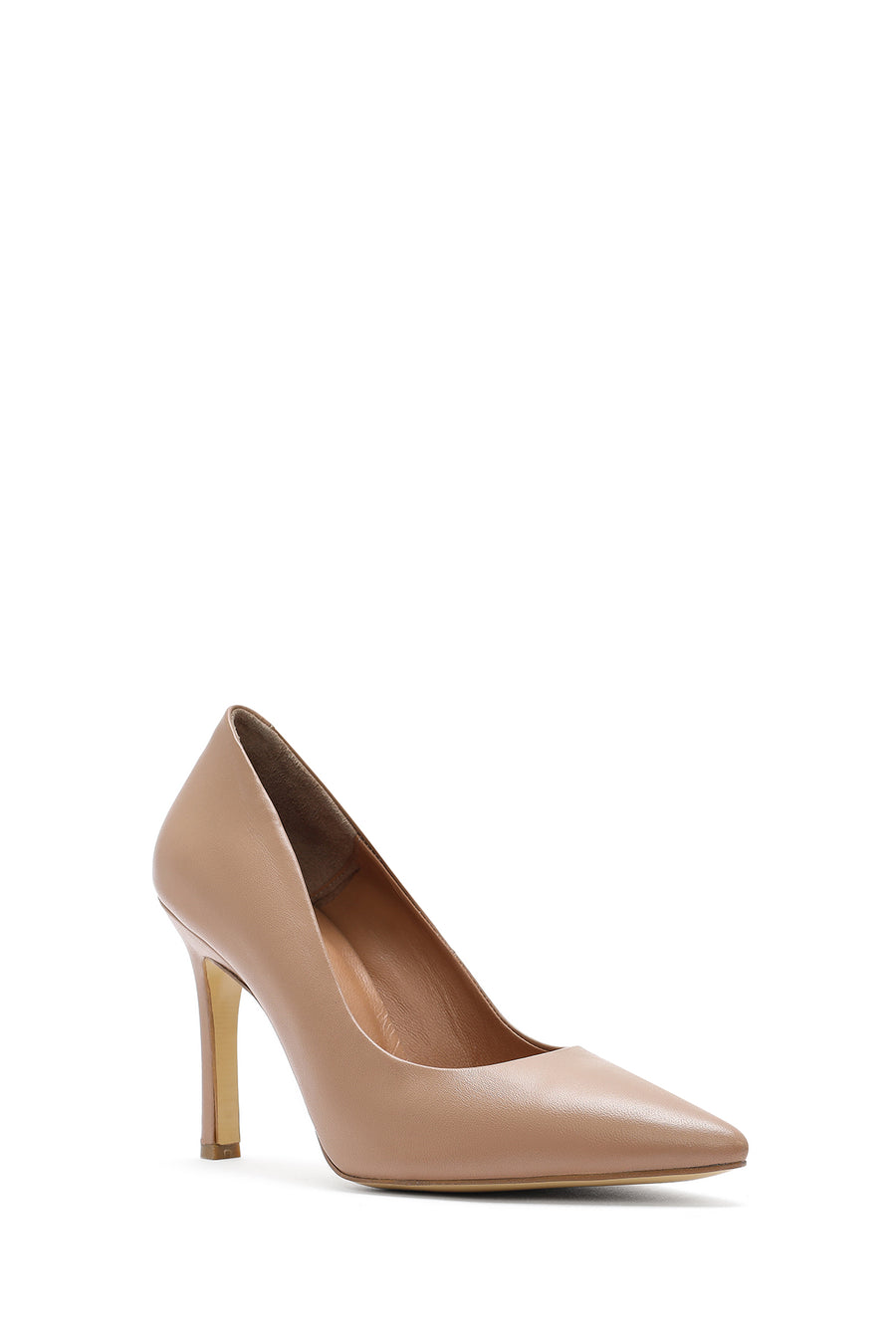 Women's White High Thin Heel Leather Stiletto