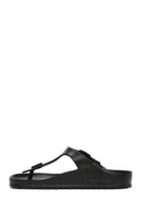 Birkenstock Women's Black Flip Flops Gizeh Eva Slippers | Derimod