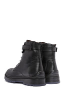 Men's Black Zippered Leather Casual Boots | Derimod