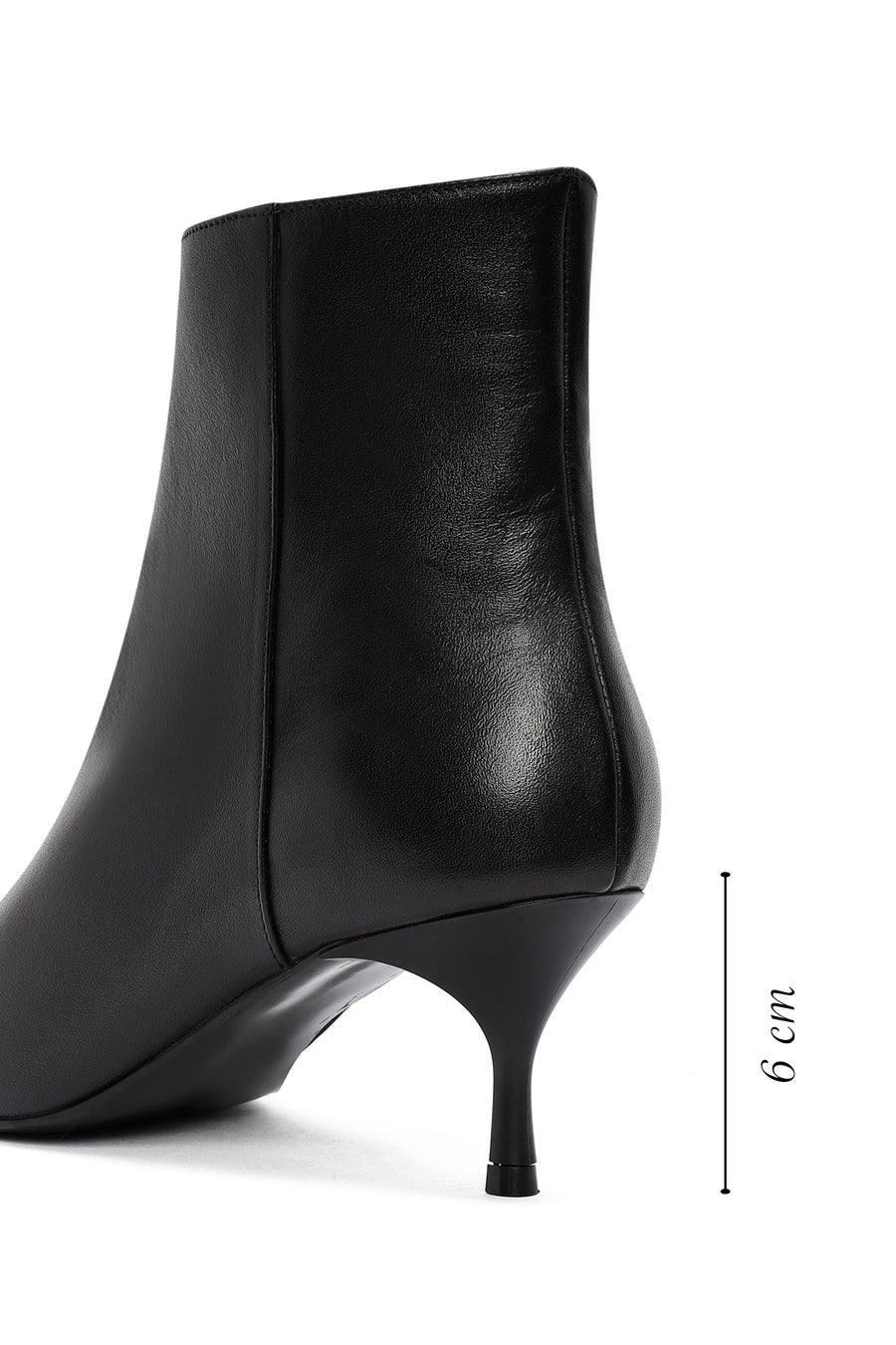 Woman Black Zip Closure Stiletto Heel Leather Boots