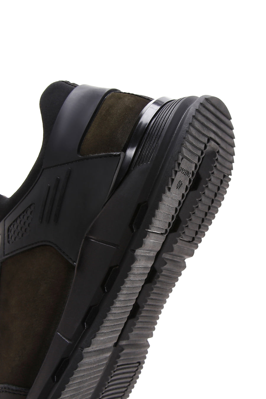 Erkek Haki Bağcıklı Nubuk Deri Sneaker