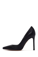 Women's Black Thin Heeled Leather Stiletto | Derimod