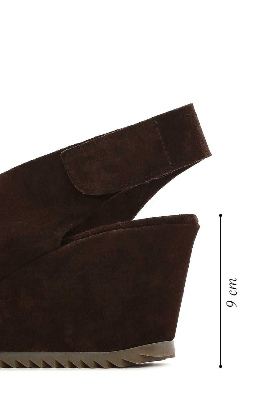 Women's Brown Back Strap Wedge Heel Suede Leather Sandals
