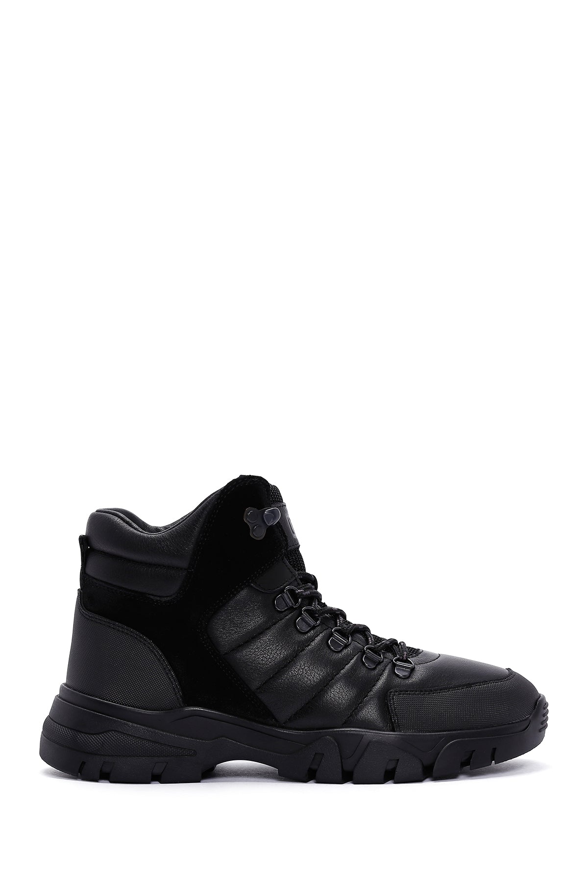 Men's Black Leather Sports Boots 23WFD608118 | Derimod