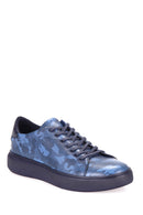 Camouflage Pattern Men's Leather Sneaker | Derimod