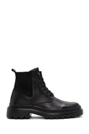 Men's Black Lace-Up Leather Casual Boots | Derimod